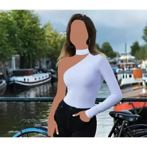 badi romi nakhi sefid merlin code 7015 - badi yek taraf astin dar zananeye shik