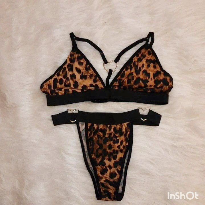 023 1 ست شورت و سوتین پلنگی Valentine کد 023