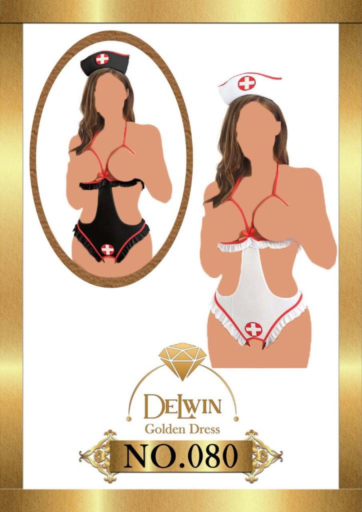 کاستوم پرستاری فاق باز و سینه باز Delwin کد 080
