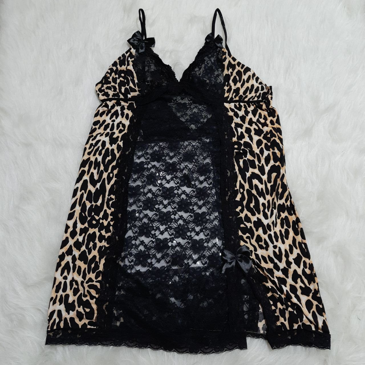 508 1 لباس خواب دانتل-پلنگی Aylin کد 508