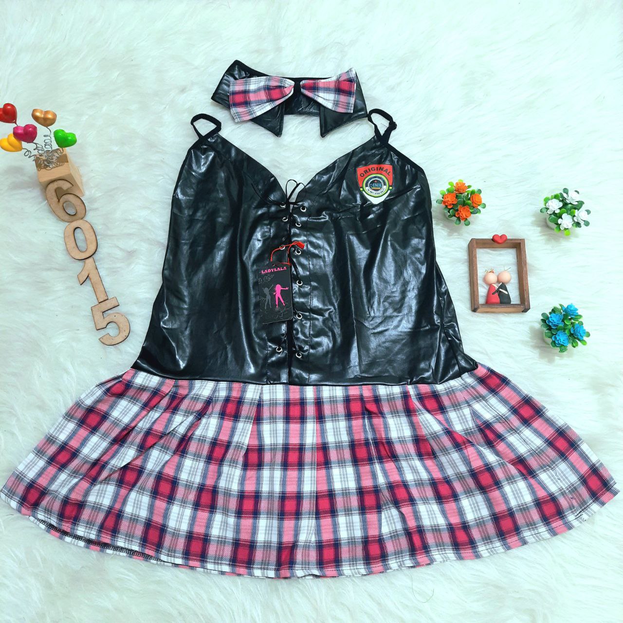 6015 4 کاستوم یا لباس خواب دانش آموزی سایز بزرگ Laydylala کد 6015