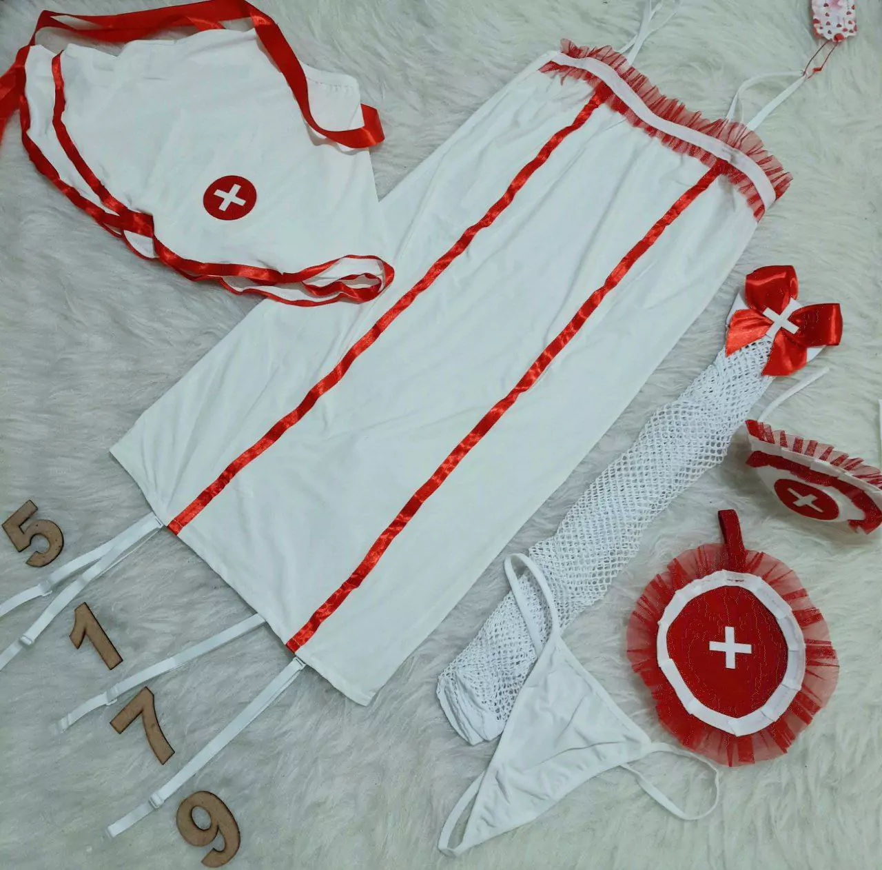 5179 (2) لباس خواب یا کاستوم پرستاری شش تکه 4U کد 5179