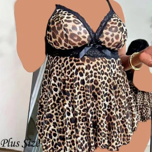 لباس خواب سایز بزرگ پلنگی MNG کد 2059