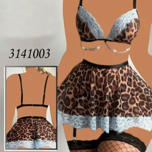 ست سوتین و دامن پلنگی Desire کد 3141003