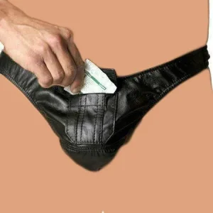 شورت فانتزی مردانه طرح چرم جیبدار کد 1671