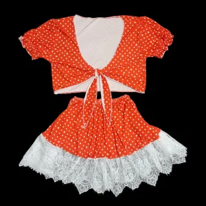 کاستوم خدمتکاری قرمز سفید زنانه Rado کد 3026