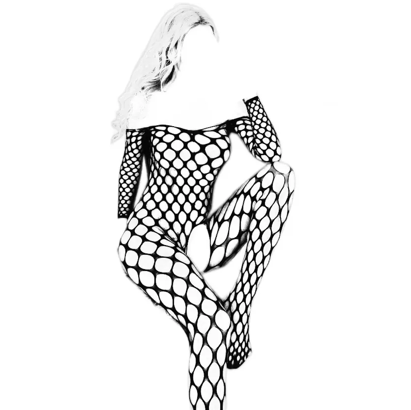Dupu open crotch fishnet bodystocking code 4856 بادی استاکینگ فیشنت فاق باز Dupu کد 4856