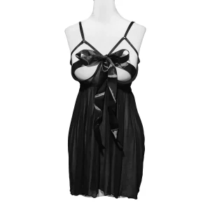 لباس خواب دامنی سینه باز  و پشت باز Lavin کد 4202 در دو رنگ سفید و مشکی جذاب و شیک