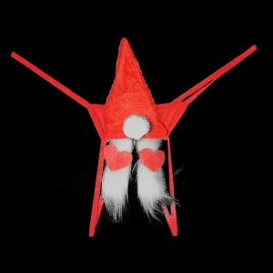 ست شورت زنانه و مردانه مخمل قرمز و خز سفید Melorin کد M224 با طراحی فانتزی و بابانوئلی مناسب زوجین